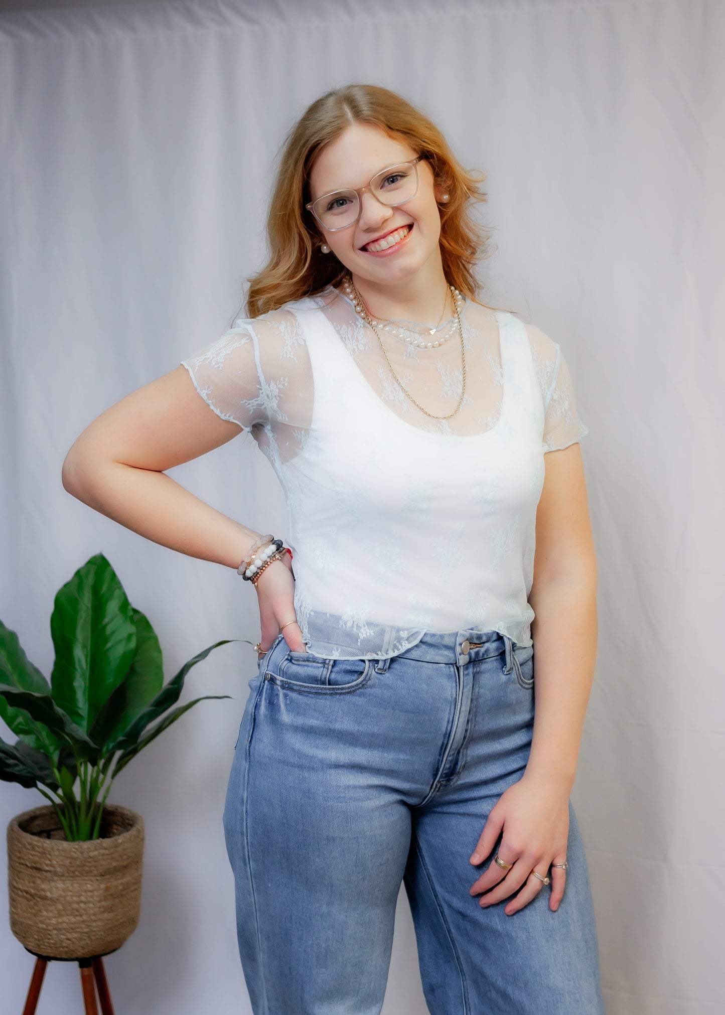 Baby Blue Lacey Top
