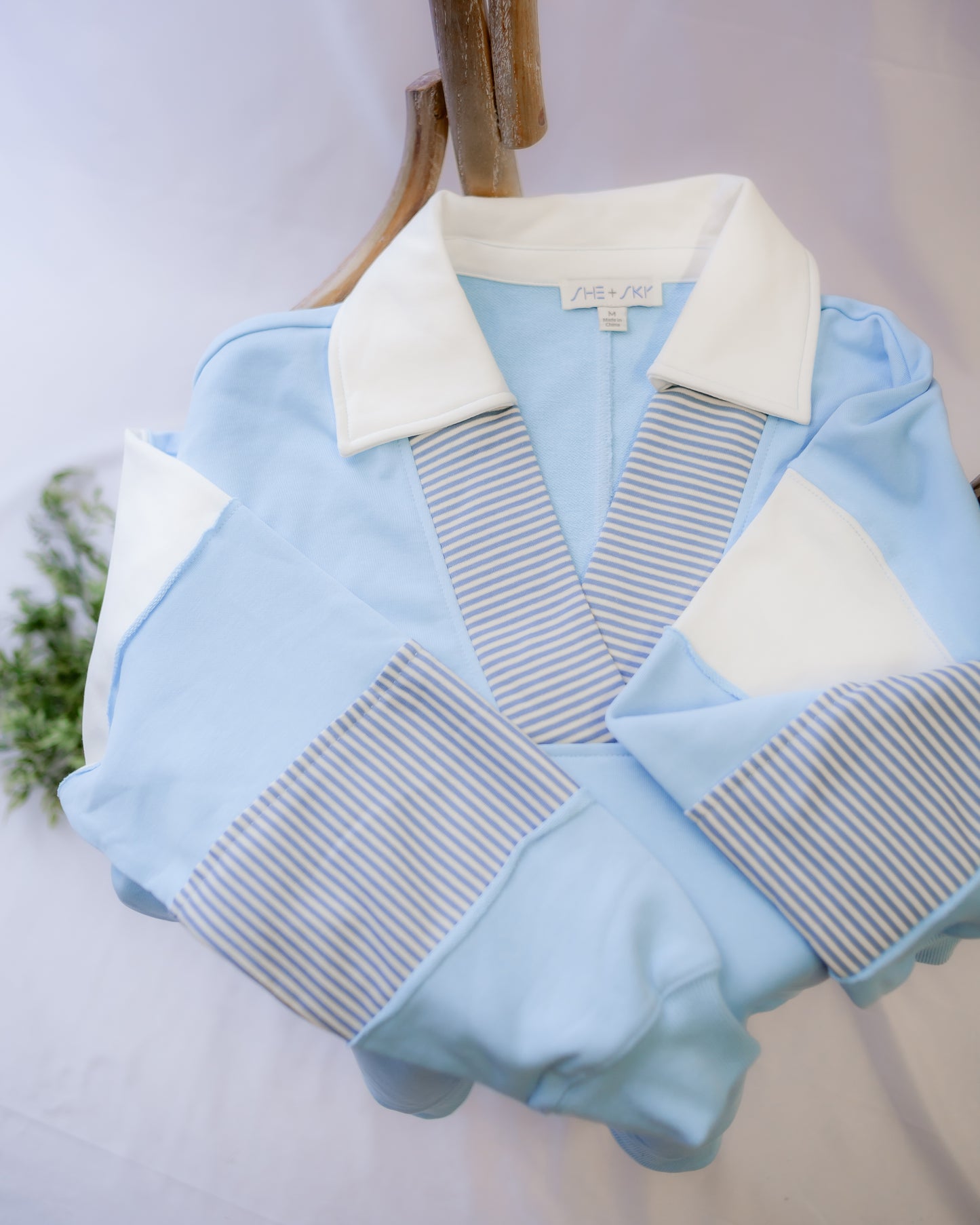 French Blue Patch Sweater
