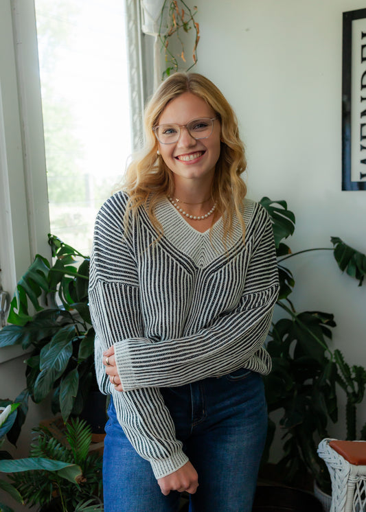 Stephanie's Striped Sweater