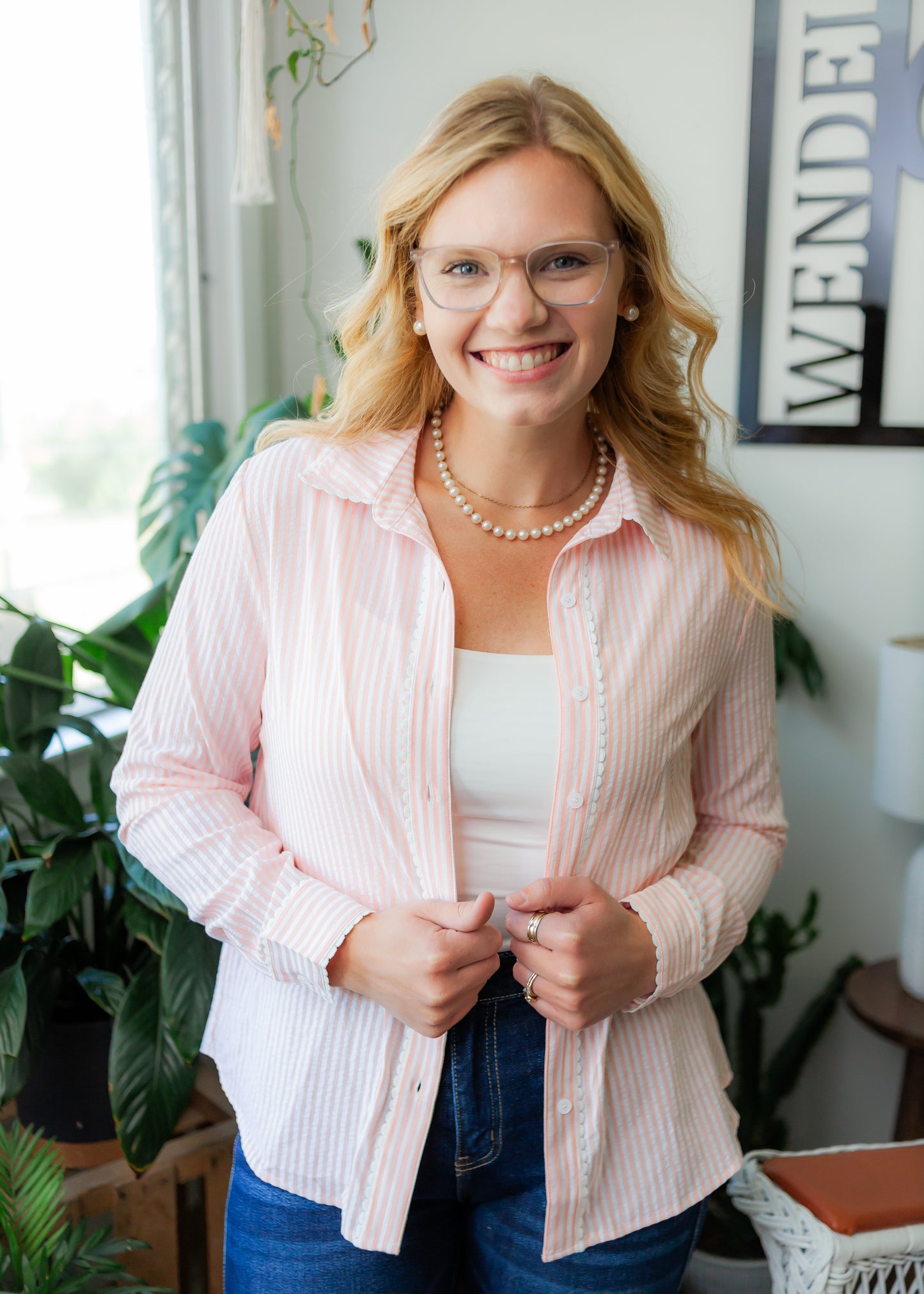 Pin Stripe Button Down