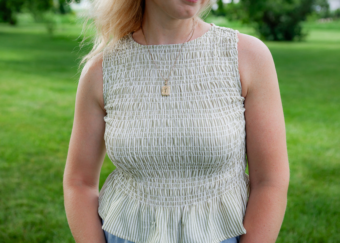 Evergreen Stripe Tank