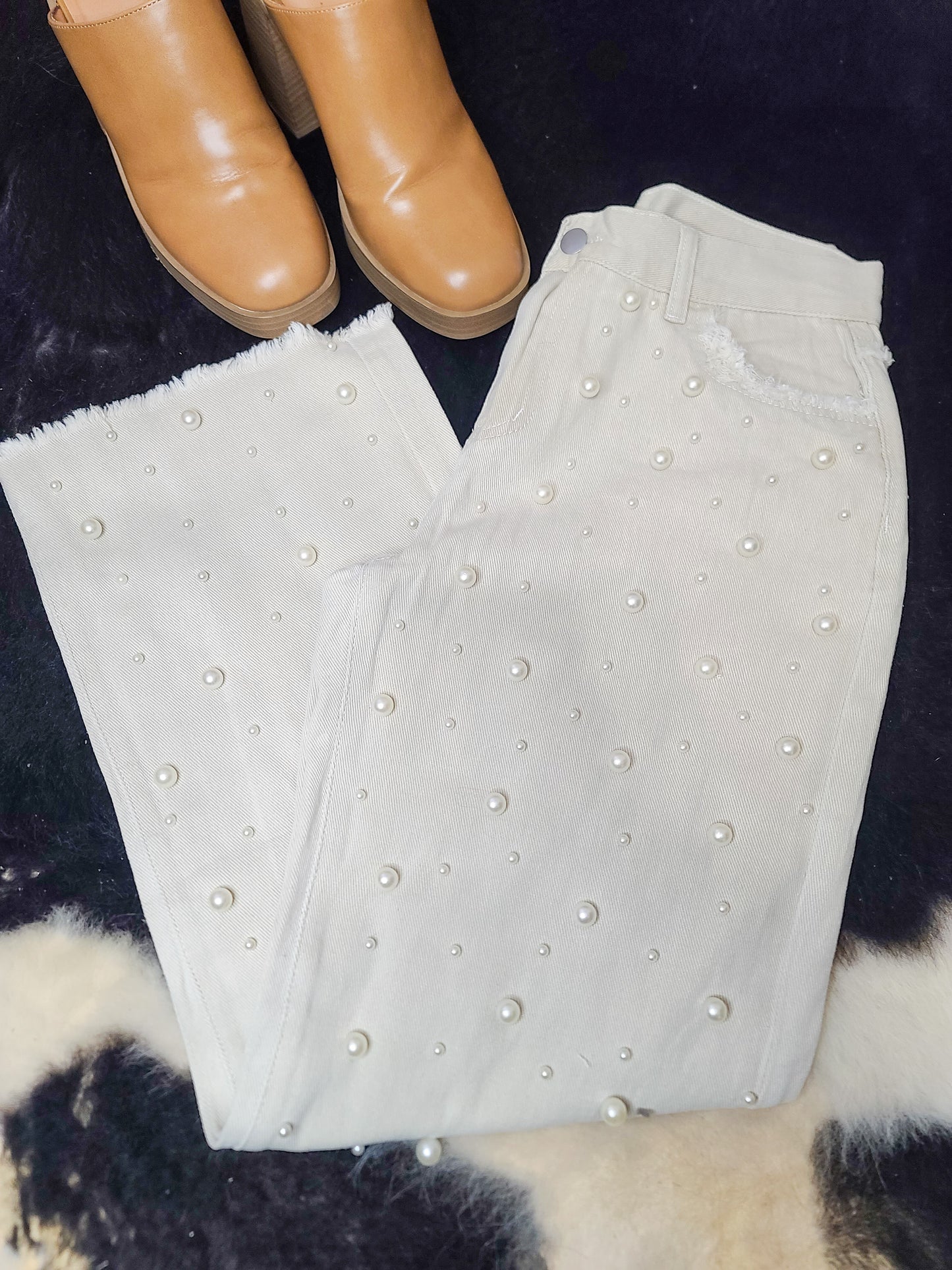 Pearl Studded Jeans