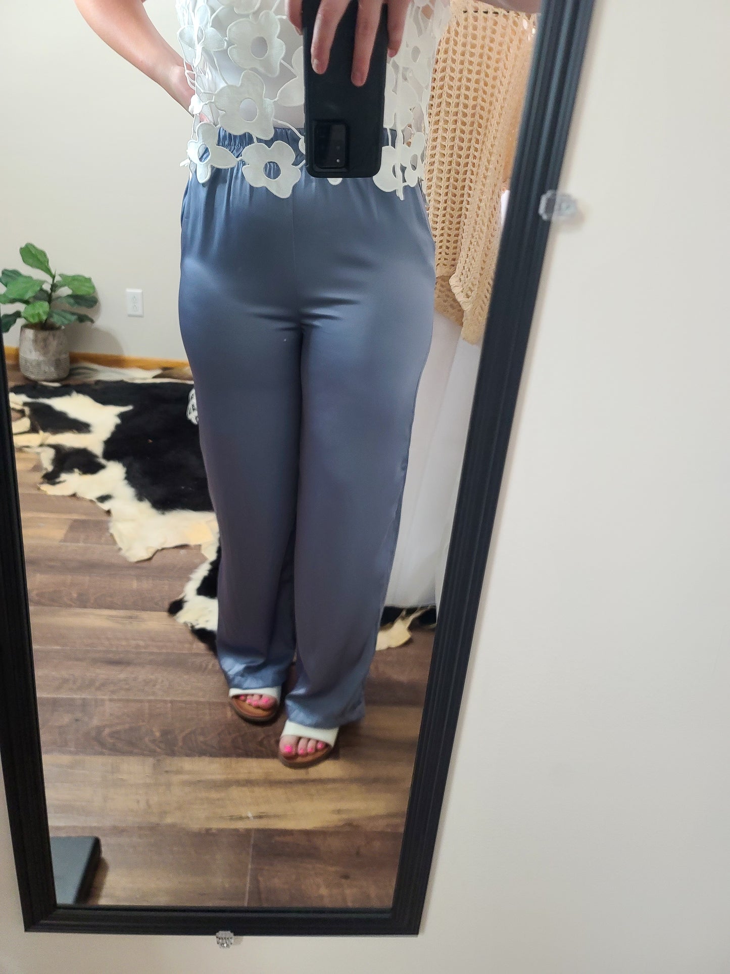 Satin Wide Leg Pants