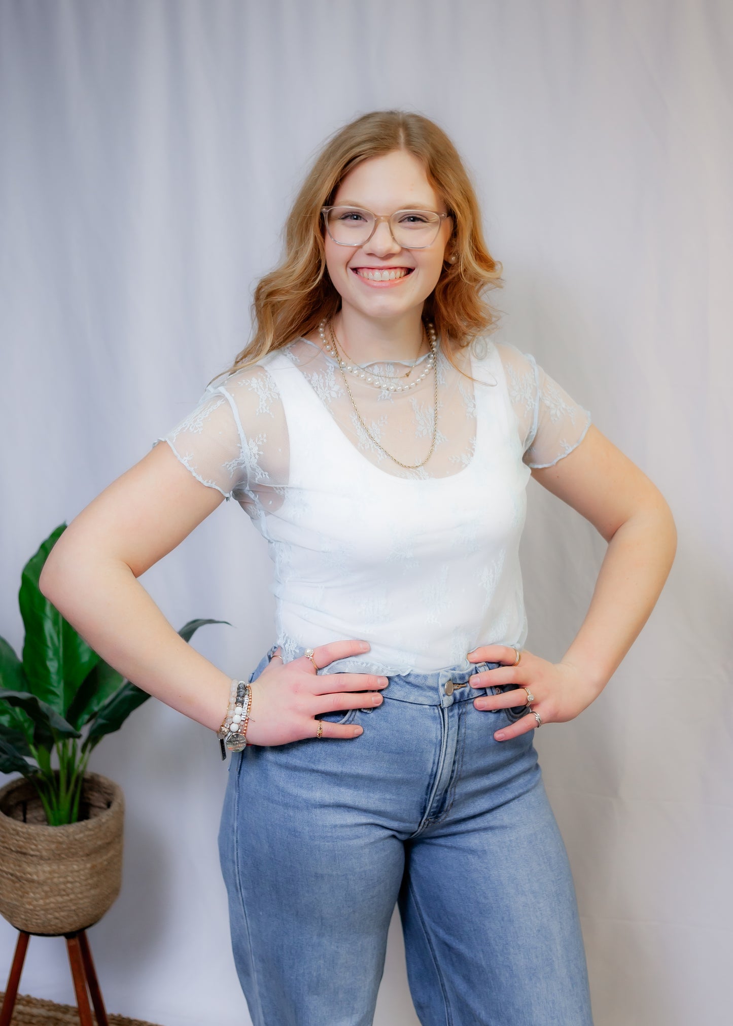 Baby Blue Lacey Top