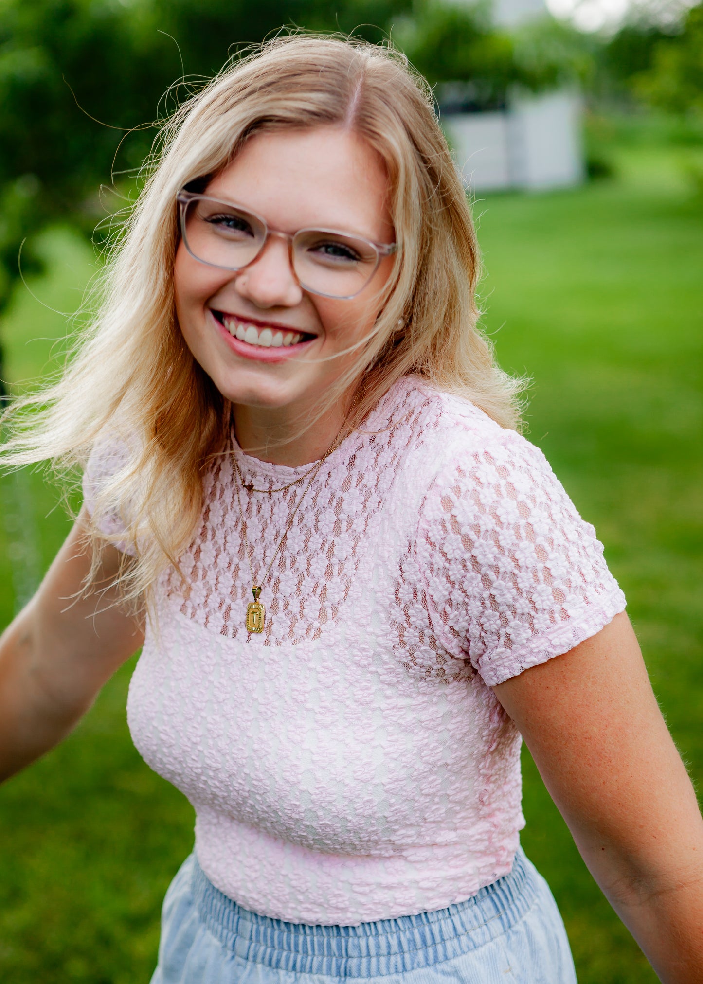 Cottage Bloom Top - Soft Pink
