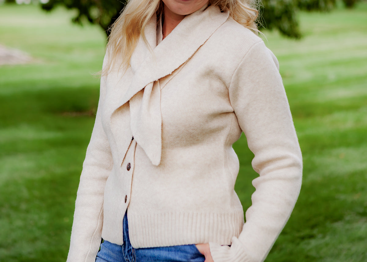 Oatmilk Wrap Sweater