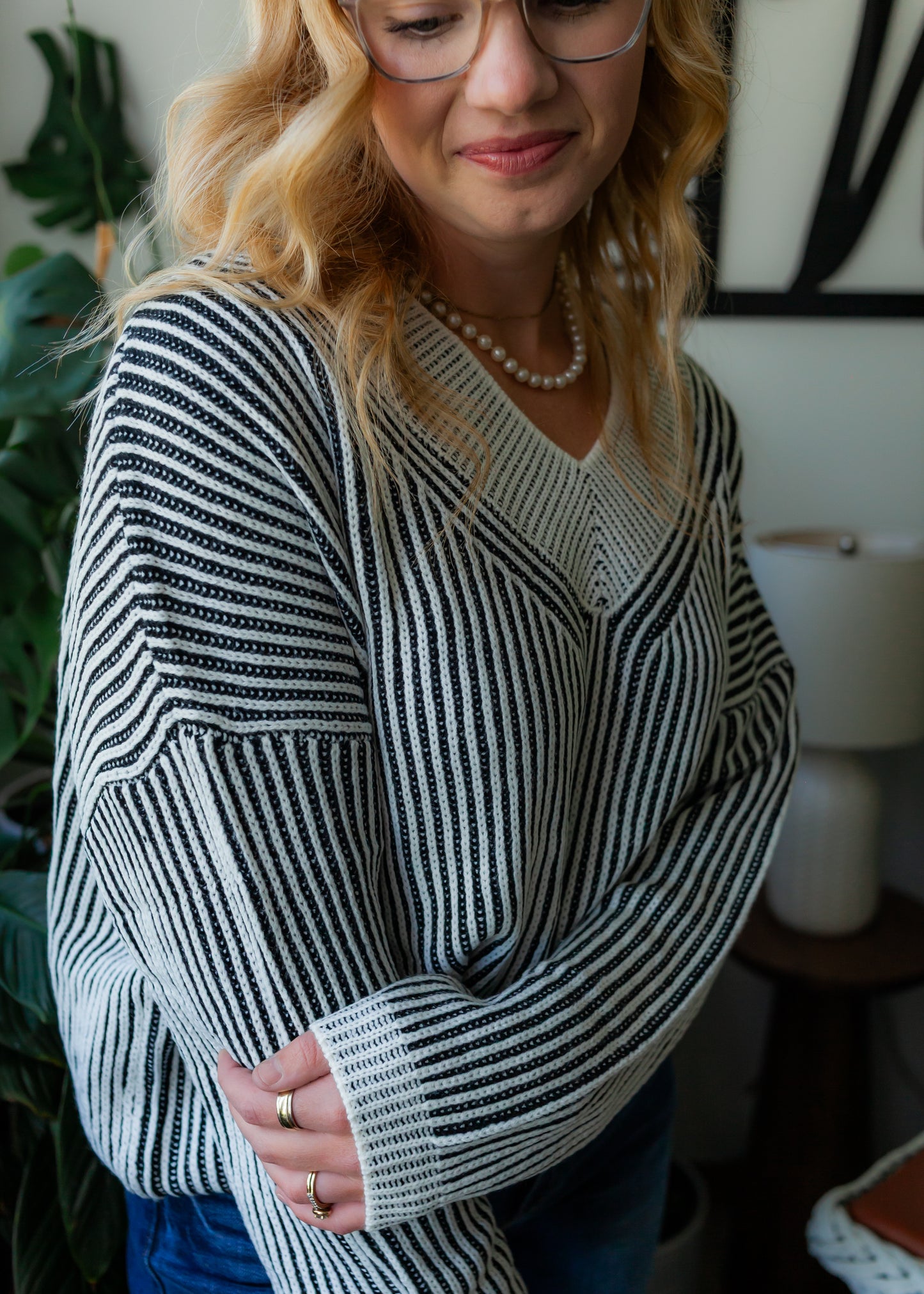 Stephanie's Striped Sweater