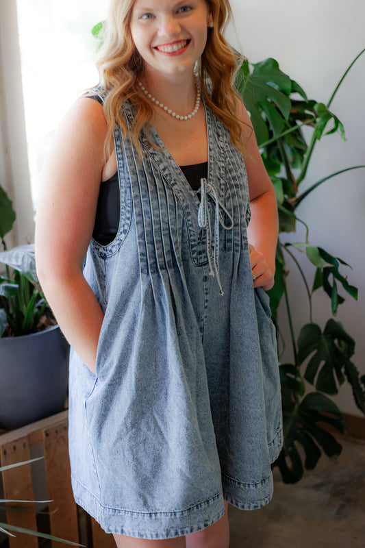 Denim Romper