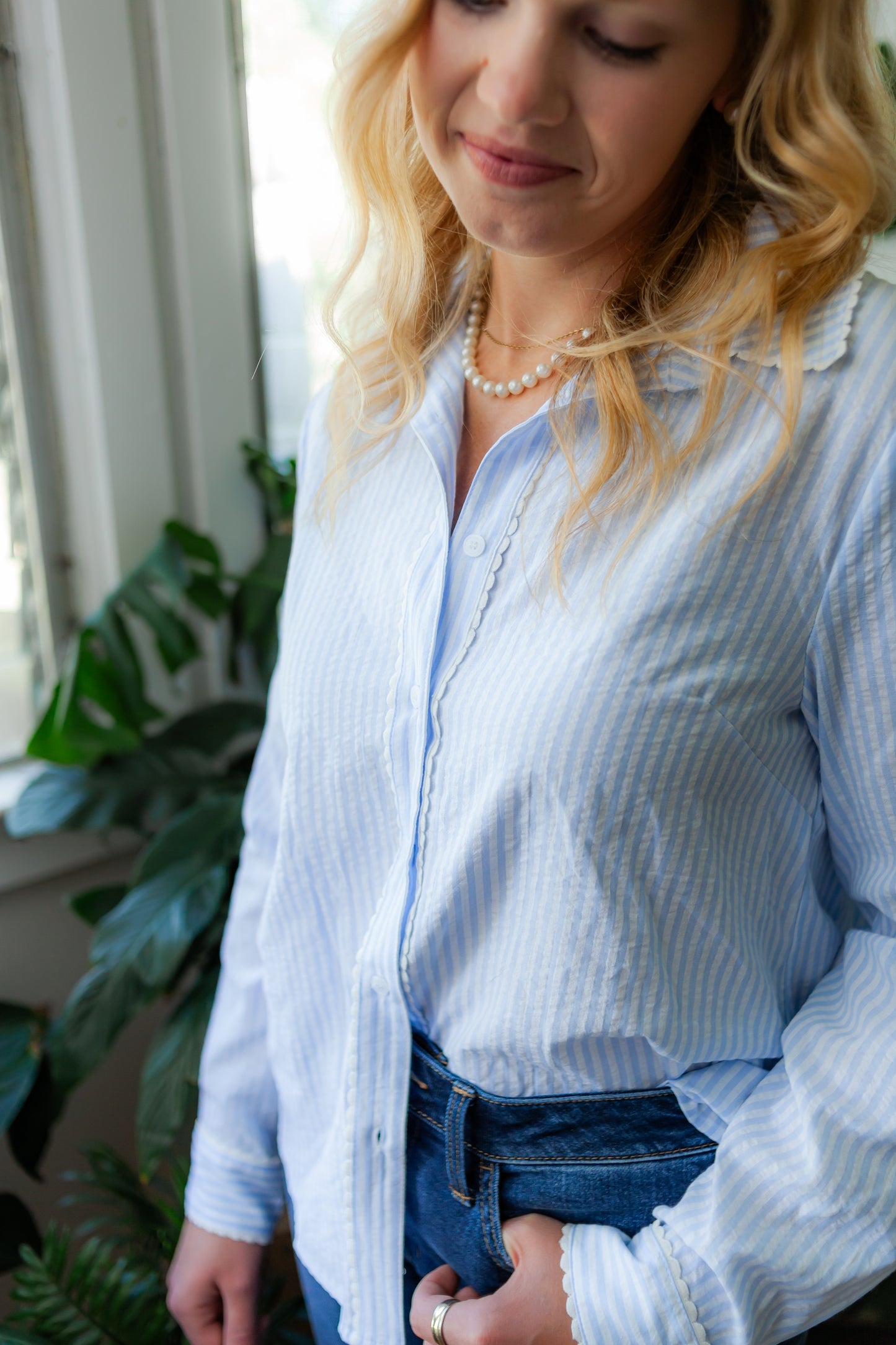 Pin Stripe Button Down