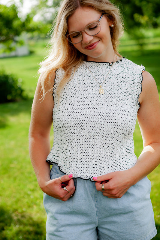 Tied in Dots Top