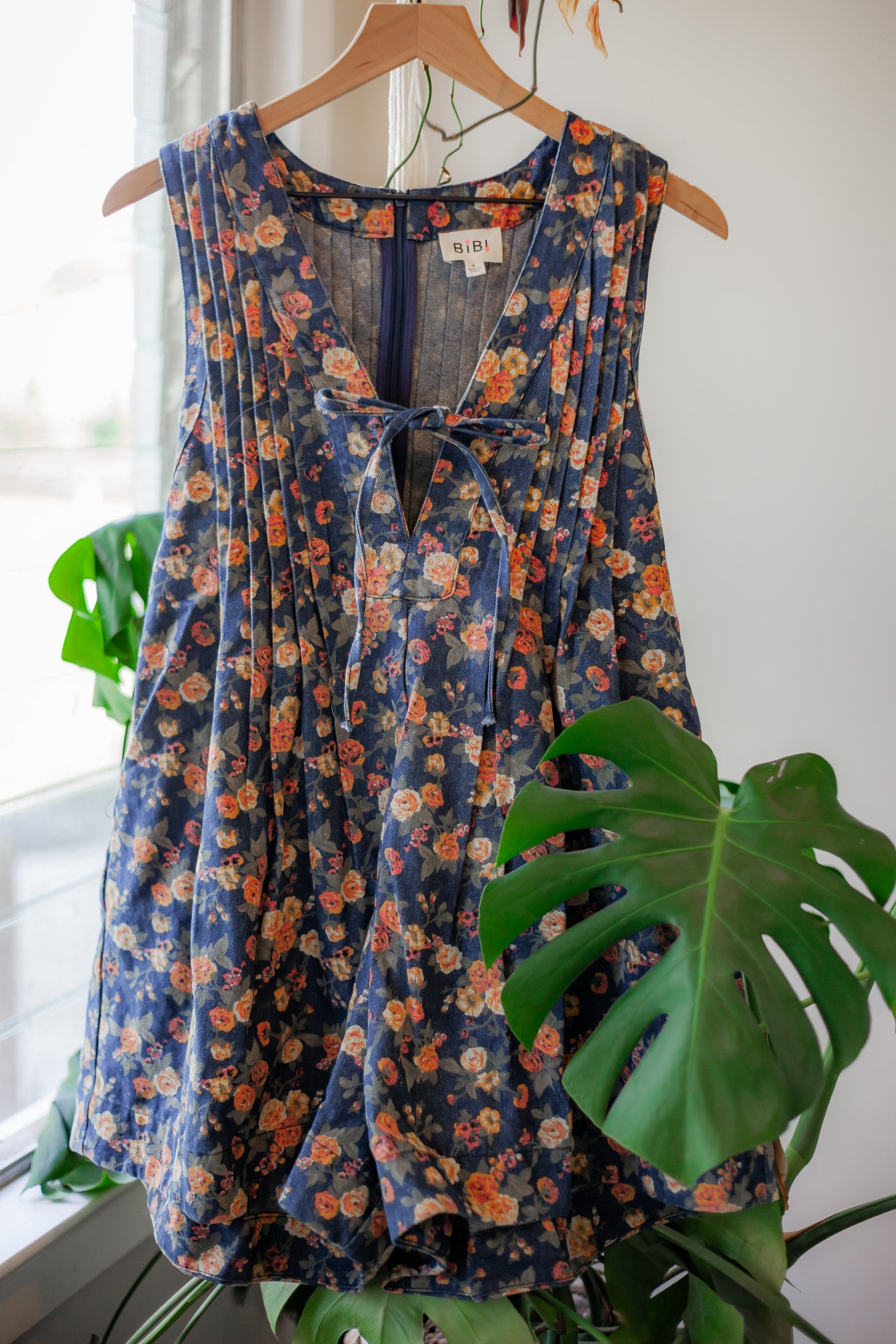 Floral Denim Romper