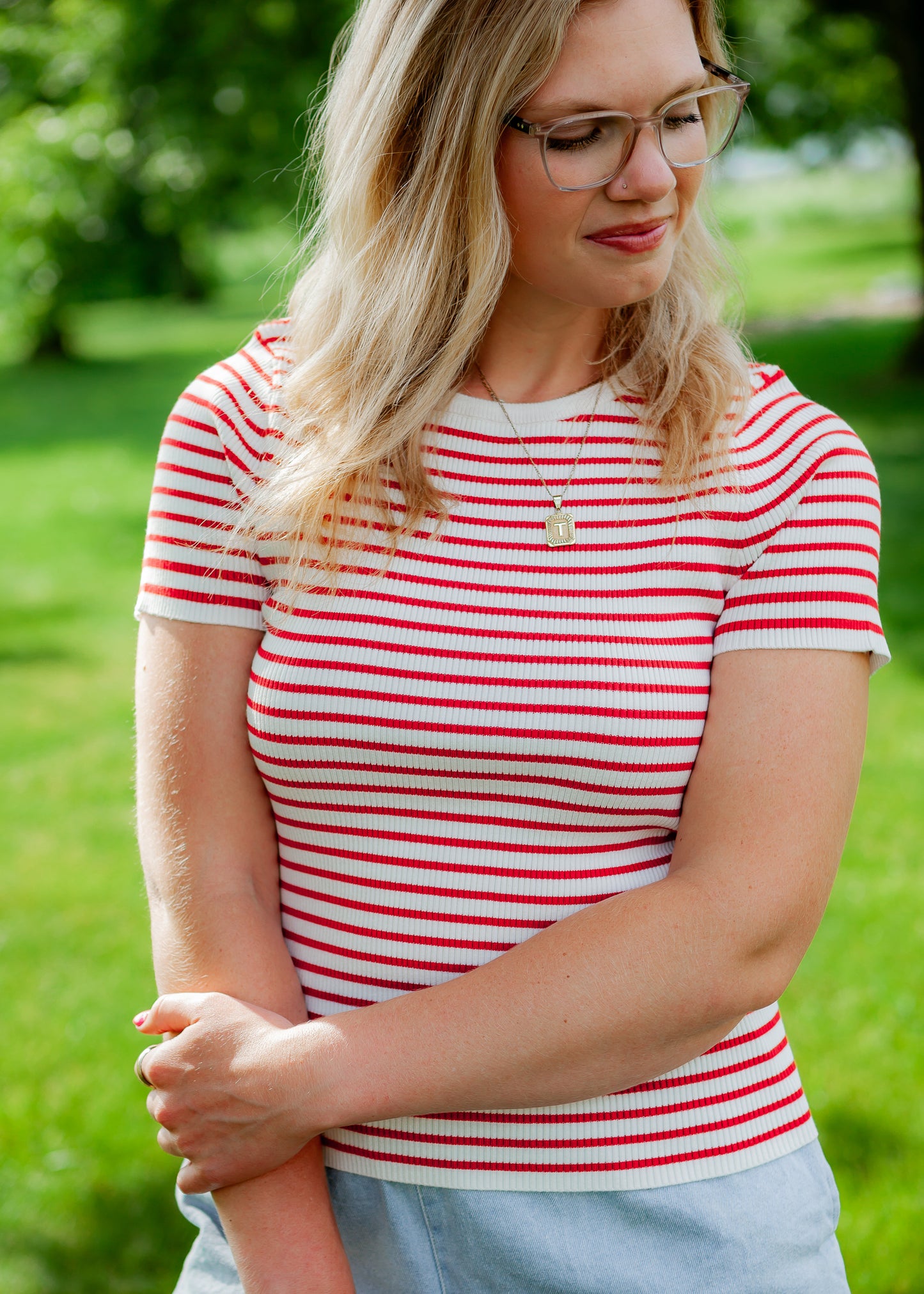 Harbor Knit Top - Red