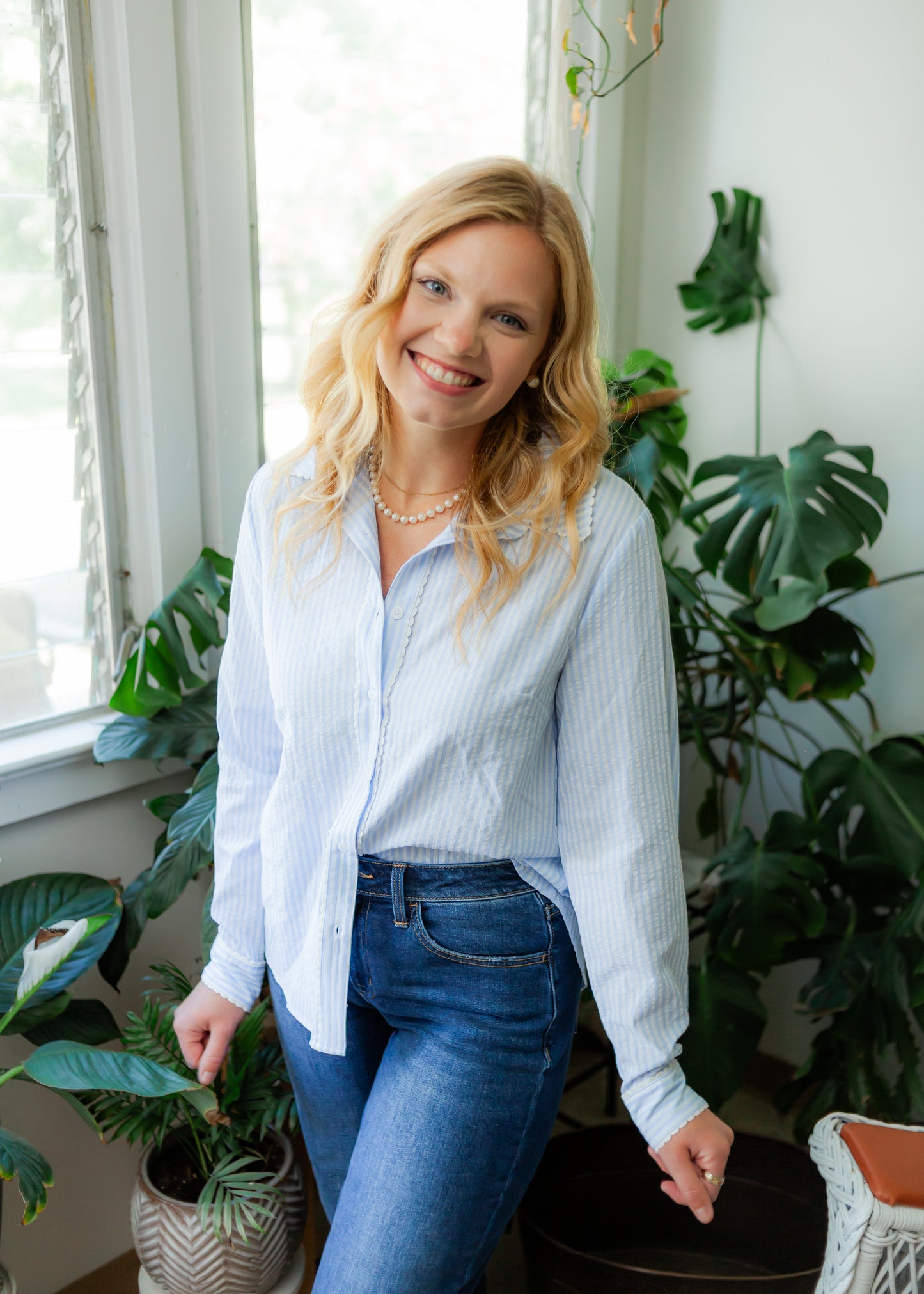 Pin Stripe Button Down