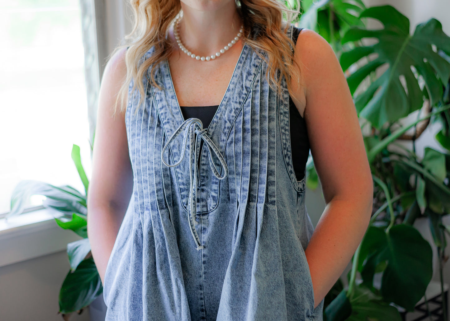 Denim Romper