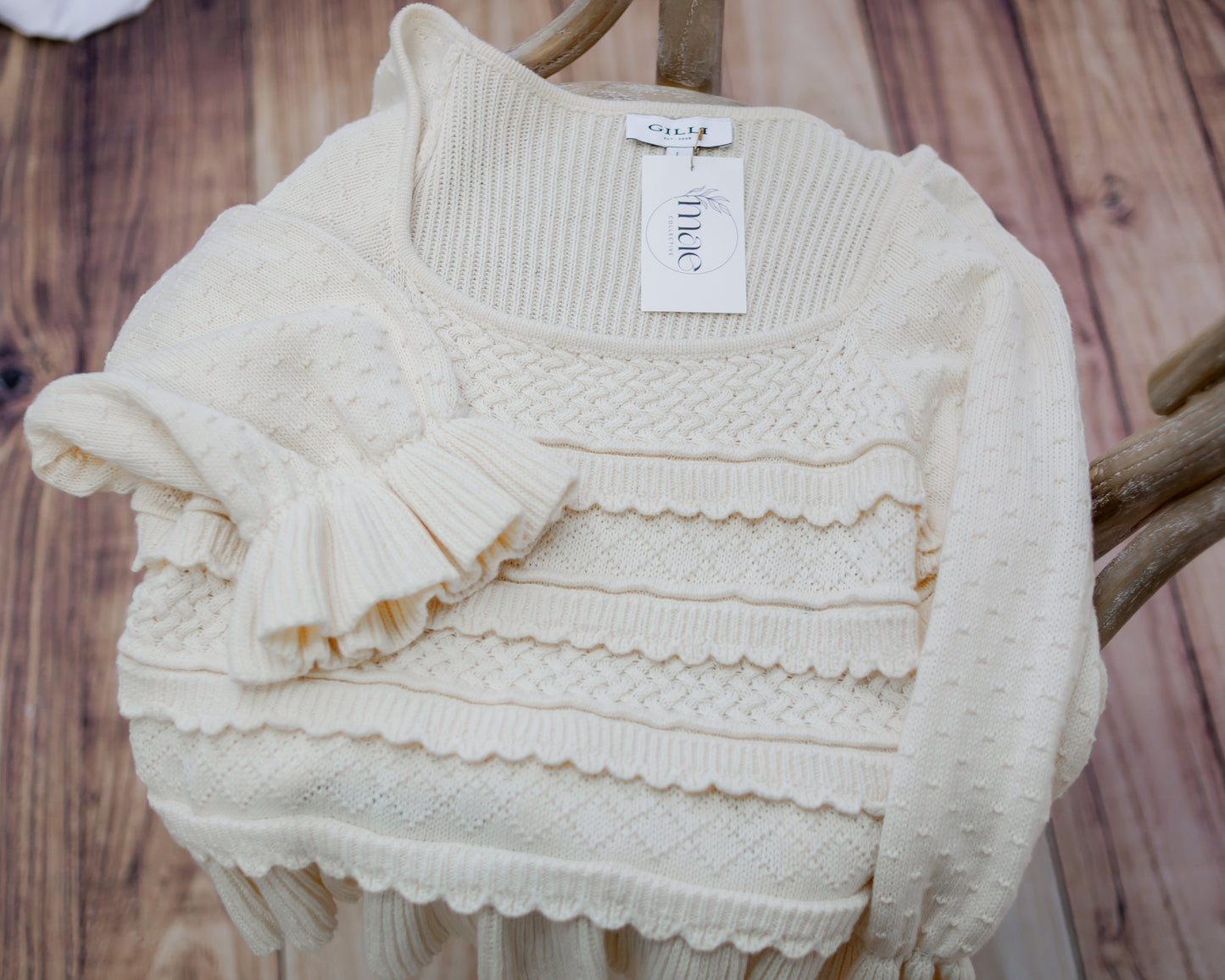 Cream Sweater Top